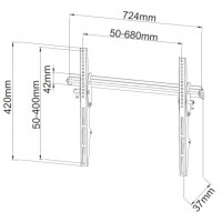 wall bracket for 1 lcd tv led 40-65inch tiltable black 5