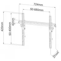 Techly Wandhalterung für 1 LCD TV LED 40"-65"