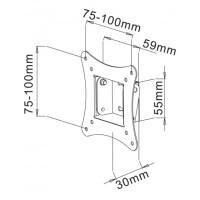 Techly Wandhalterung für 1 LCD TV LED 13"-30"