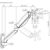 Techly Wandhalterung für 1 LCD TV LED 17"-32"