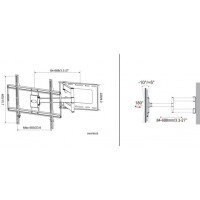 Techly Wandhalterung für 1 LCD TV LED 32"-70"