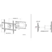 Techly Wandhalterung für 1 LCD TV LED 32"-70"