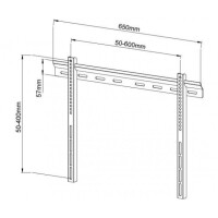 Techly Wandhalterung für 1 LCD TV LED 40"-65"
