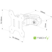 Techly Masthalter für 1 LCD/Plasma 13"-30" sc