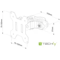 pole mount for 1 lcd 13-30inch black 3