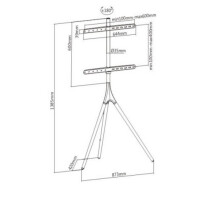 Techly TV LED LCD Standfuß mit Dreibein Fuß 45&q
