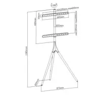 tv stand with tripod base 45-65inch 5