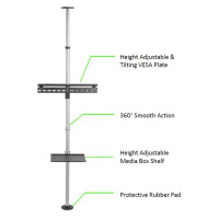 Techly Boden-/Decken TV-Halter für 37-70" TV 2