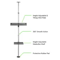 Techly Boden-/Decken TV-Halter für 37-70" TV 2