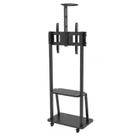 Techly Boden-TV-Halter für 32-70 TV mit Ablage schwarz 