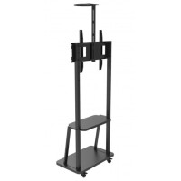 Techly Boden-TV-Halter für 32-70 TV mit Ablage schwarz 
