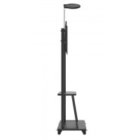 Techly Boden-TV-Halter für 32-70 TV mit Ablage schwarz 
