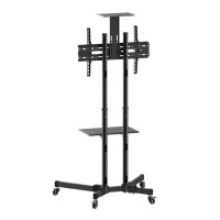 trolley floor support for lcd led tv 37-70inch with two shel