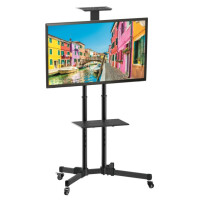 trolley floor support for lcd led tv 37-70inch with two shel