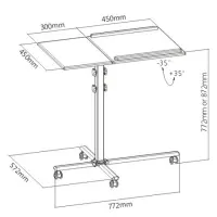 universal trolley for notebook / projektor 77-87cm 4