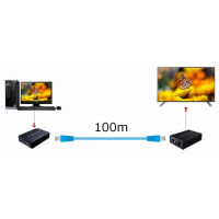 Techly HDMI Extender HDBaseT IR 4K 3D TX & RX bis zu 90m