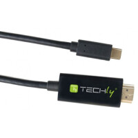 Techly USB Typ C zu HDMI Alternate Kabel 4K schwarz 2m 1