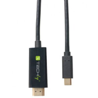 Techly USB Typ C zu HDMI Alternate Kabel 4K schwarz 2m 2