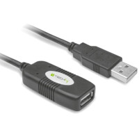Techly USB 2.0 Aktives Verlängerungskabel schwarz 10 m 