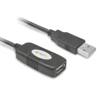 Techly USB 2.0 Aktives Verlängerungskabel schwarz 10 m 