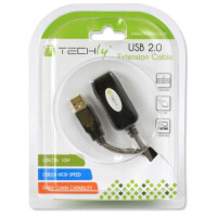 Techly USB 2.0 Aktives Verlängerungskabel schwarz 10 m 