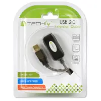 Techly USB 2.0 Aktives Verlängerungskabel schwarz 10 m 