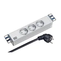 10 inch 1u socket strip 3-way, w/o switc gallery