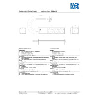 Bachmann Steckdosenleiste Mehrfachsteckdose 10 Zoll 1HE Alum