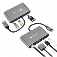 Techly USB 3.1 Typ-C Docking Station auf 2x USB 3.0 HDMI VGA