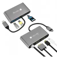 Techly USB 3.1 Typ-C Docking Station auf 2x USB 3.0 HDMI VGA