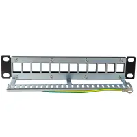 ProfiPatch Patchpanel Verteilerfeld 10 Zoll 12-Port für