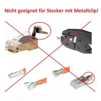 Crimpzange für Modularverbinder RJ-Stecker 4-8 polig RJ