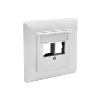 Tragring Trägerrahmen 2x Keystone RJ45 Netzwerkdose int