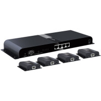 Techly HDBitT HDMI Extender/Splitter mit IR 4-Port 120m 2