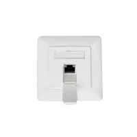 profipatch cat.6a outlet shielded vertical surface 1-port wh