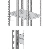heavy-duty shelf fixed 6x side mounting 200kg 4