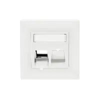 Tragring Trägerrahmen 2x Keystone RJ45 Netzwerkdose int