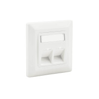 Tragring Trägerrahmen 2x Keystone RJ45 Netzwerkdose int