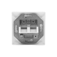Tragring Trägerrahmen 2x Keystone RJ45 Netzwerkdose int