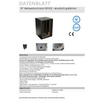 network cabinet office ral7035 acoustically insulated 4