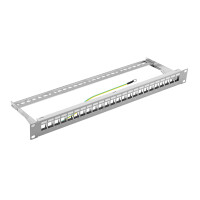 19 Zoll Patchpanel 24x Cat8.1 RJ45 Keystone Modul Verteilerf