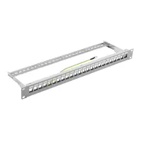 19 Zoll Patchpanel 24x Cat8.1 RJ45 Keystone Modul Verteilerf
