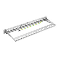 19 Zoll Patchpanel 24x Cat8.1 RJ45 Keystone Modul Verteilerf