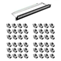 19 Zoll Patchpanel 24x Cat8.1 RJ45 Keyst gallery