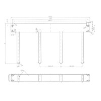 Rangierpanel Kabelführungspanel 19 Zoll 1HE 4 Büge