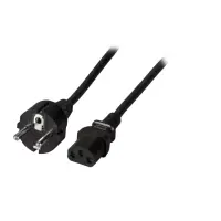 power cable cee7/7 180°-c13 180° blac