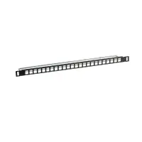 Patchpanel Verteilerfeld 19 Zoll 24-Port für Keystone M
