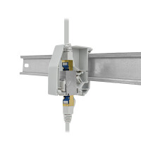 profipatch keystone holder for din-rail th35 plastic for 1x 