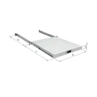 Fachboden für Netzwerkschrank 19 Zoll 1HE ausziehbar Tr