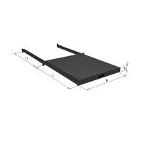 Fachboden für Netzwerkschrank 19 Zoll 1HE ausziehbar Tr